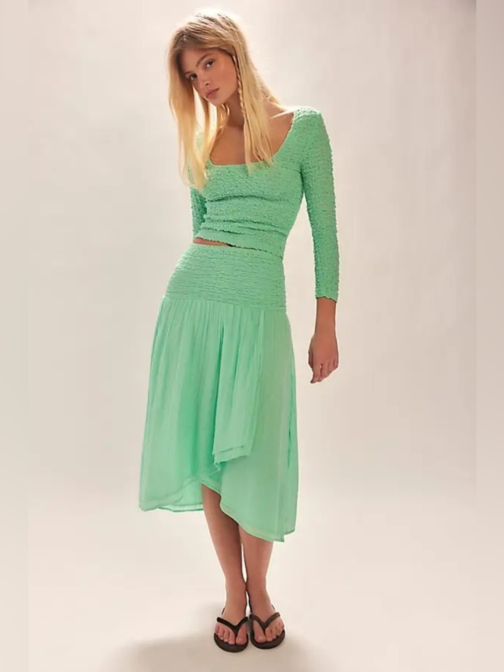 Free People Pucker Me Up MIDI Skirt Set